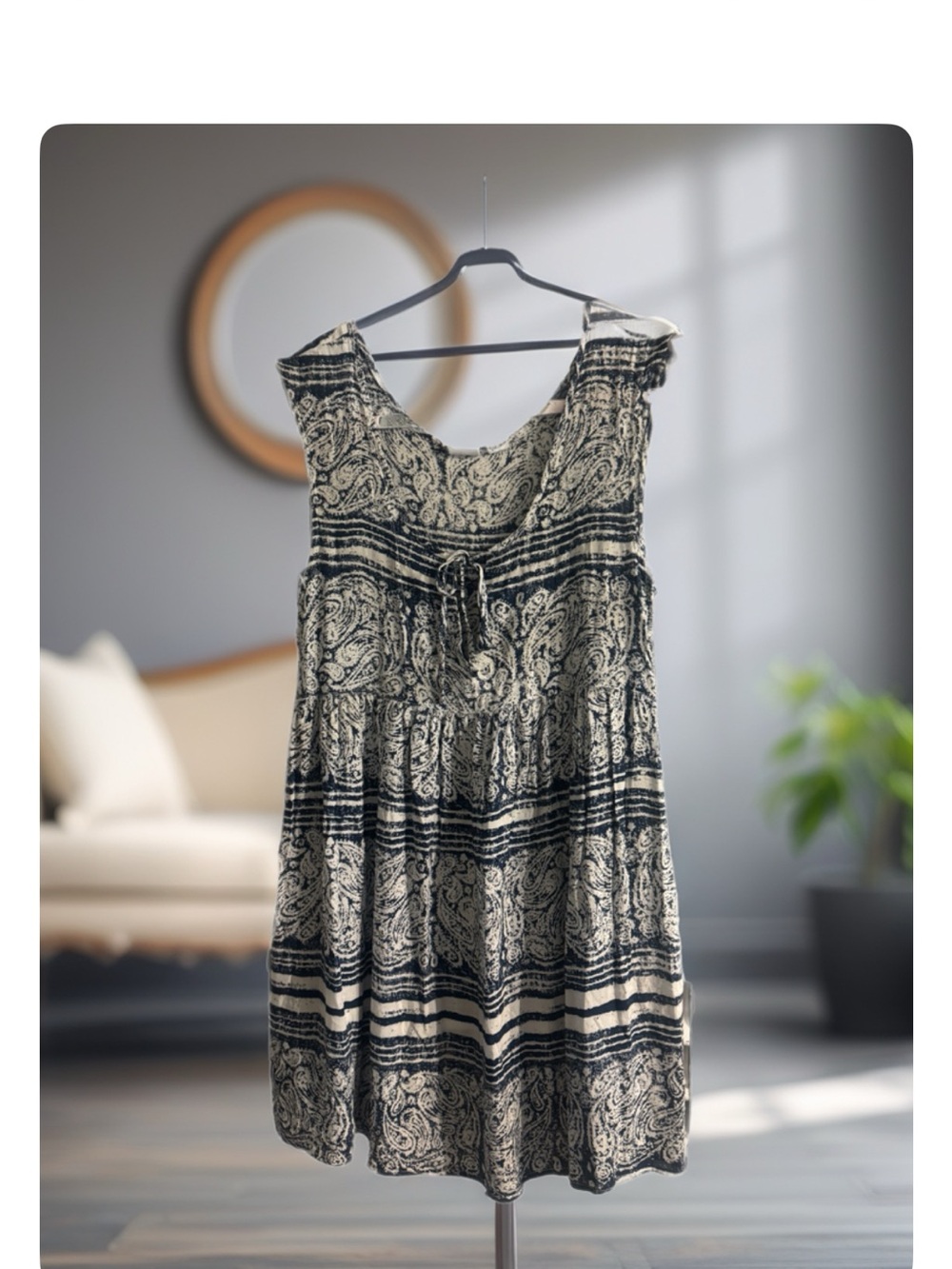 Somedays Lovin Black & Cream Paisley Midi Dress